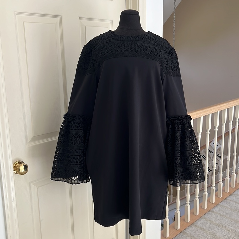 ANNAH HARIRI Black Long Sleeve Dress W/ Pockets / Size L